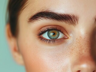 Obraz premium Captivating close-up of a person's eye indoor setting photography natural light artistic perspective