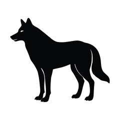 Silhouette wolf vector illustration design