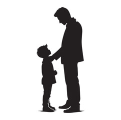 Family silhouettes illustration vector white background.