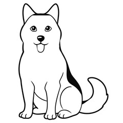 Vector illustration of a dog