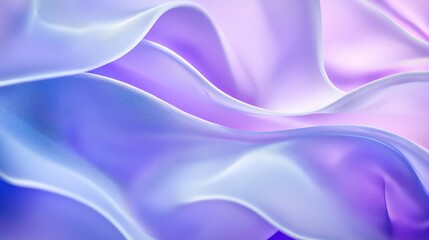 Fototapeta premium Lavender and Blue Silk Flow – Abstract Fabric Wave Texture in Soft Tones