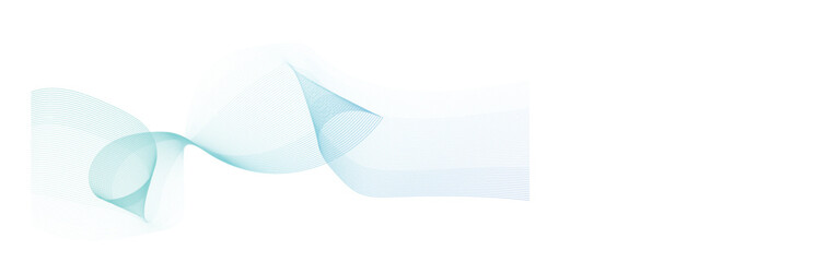 Stylized line art background.  Wave with lines created using blend tool. Curved wavy line, smooth stripe. Vector illustration.
