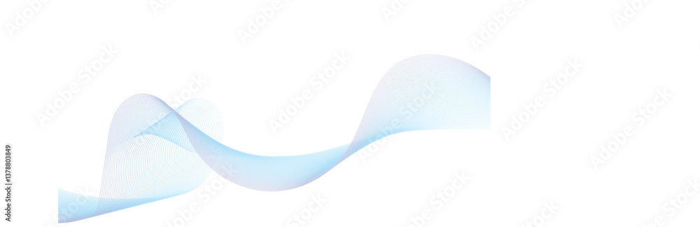 Poster smooth flowing wave lines on a white background. dynamic sound wave element design.