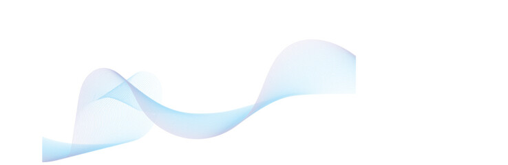 Smooth flowing wave lines on a white background. Dynamic sound wave element design.