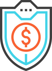 stability flat line web icon concept