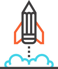adventure flat line web icon concept