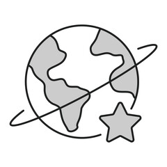 Global Certification Icon. Worldwide Recognition and Approved Quality Badge