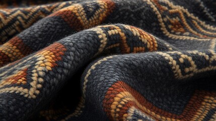 Fototapeta premium Textured fabric with intricate pattern