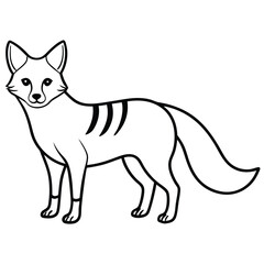 Obraz premium Lineart fox vector art illustration.