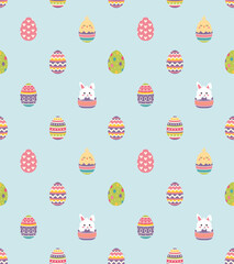 Happy Easter Day Seamless Pattern Vector