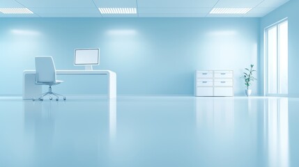 Enhance your productivity, optimizing your workspace with an ergonomic setup featuring a computer and comfortable chair