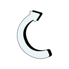 Simple Arrow With Shadow Shape