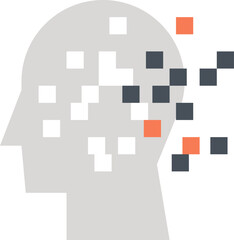 mental disorder flat web icon concept