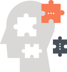 Naklejka premium problem solving flat web icon concept