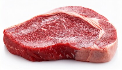 Fototapeta premium fresh raw beef steak isolated on white