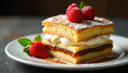 Classic Italian dessert, layers of coffee-soaked ladyfingers and mascarpone cream , dessert, isolated, traditional