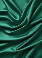 Obraz premium Luxury Emerald Green Satin Fabric Texture Background