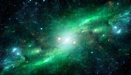 abstract green galaxy space background colorful cosmos universe backdrop