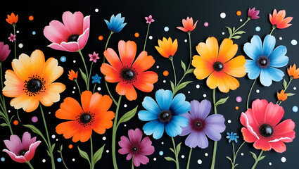 Fototapeta premium colorful floral background