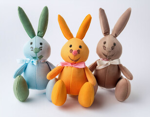 Obraz premium 011-019-150-Easter Bunny Finger Puppets isolate with white background 1803