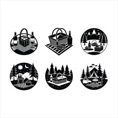 Picnic Vector Illustration &ndash; Outdoor Food, Blanket & Nature Scene Graphic