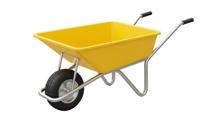 Wheelbarrow icon 3d render concept of construction wheel trolley icon vector illustration
