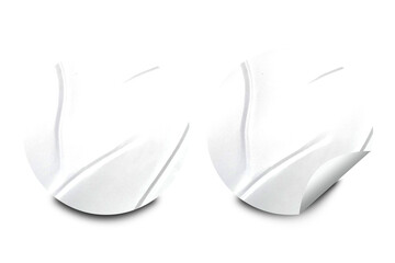 Blank paper  Round Sticker Texture 