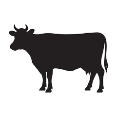 Cow Vector Silhouette Art Illustration.ai