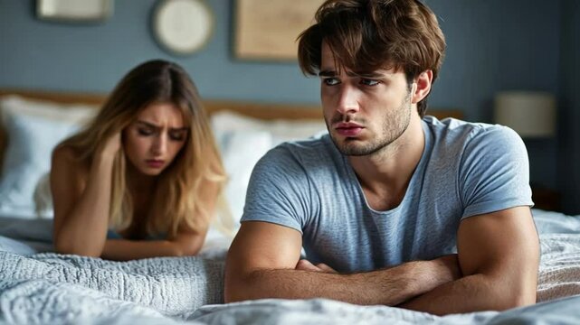 Couple's Conflict: A Silent Argument in the Bedroom