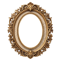 Tiger Head Vintage Oval Frame | Baroque Victorian Ornate Border | Royal Luxury Decor Mockup