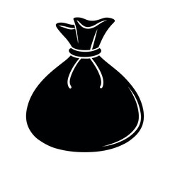 vector illustration of a bag with money