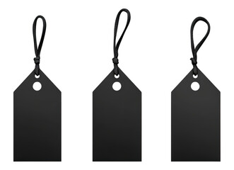 set of black tags labels
