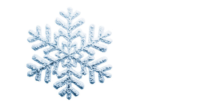 Delicate snowflake design on a transparent background