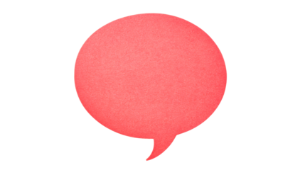 Speech bubble design with a solid color background