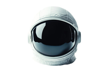 Fototapeta premium Astronaut helmet front view isolated on white background, cut out