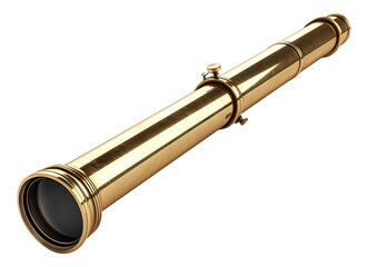 Naklejka premium brass hand held telescope