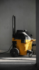 Dirty construction industrial vacuum cleaner