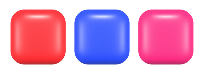 blank mobile application button icons