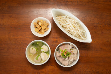 Cozy vietnamese cuisine home kitchen food photography from above