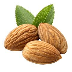 almonds on transparent background