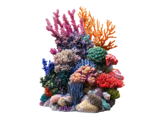 colorful coral reef with diverse marine life