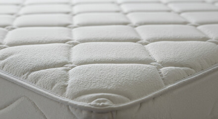 Fototapeta premium Tufted Mattress Topper with Soft Texture and Stitched Border