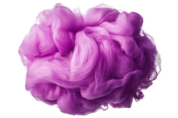Obraz premium Vibrant pink fluffy wool ball isolated on white background, cut out