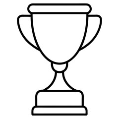 sports trophy line art vector