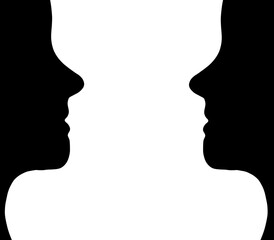 man and woman silhouette illustration profil faces © moonlightfever