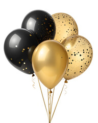 yellow balloon isolated on transparent background