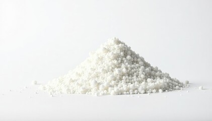 Pile of white granulated sugar on white background, sweet, recipe, sweetness