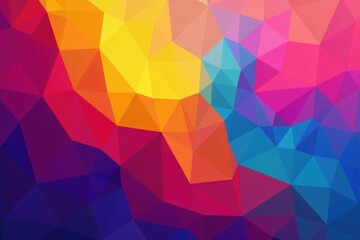Obraz premium Abstract geometric shapes, vibrant color gradients, clean, square