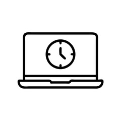 Laptop Clock Icon