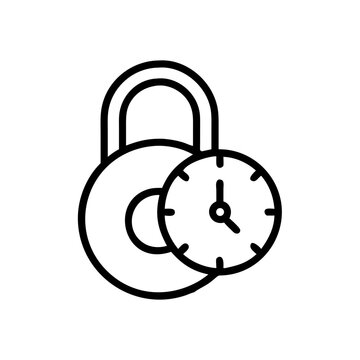 Clock Padlock Icon